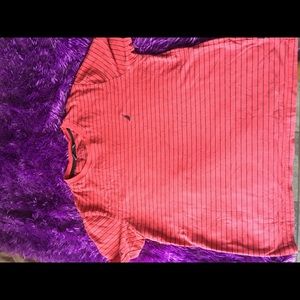 nautica red striped tee